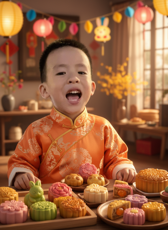 Prompt album ảnh Trung Thu 2025 cho bé trai