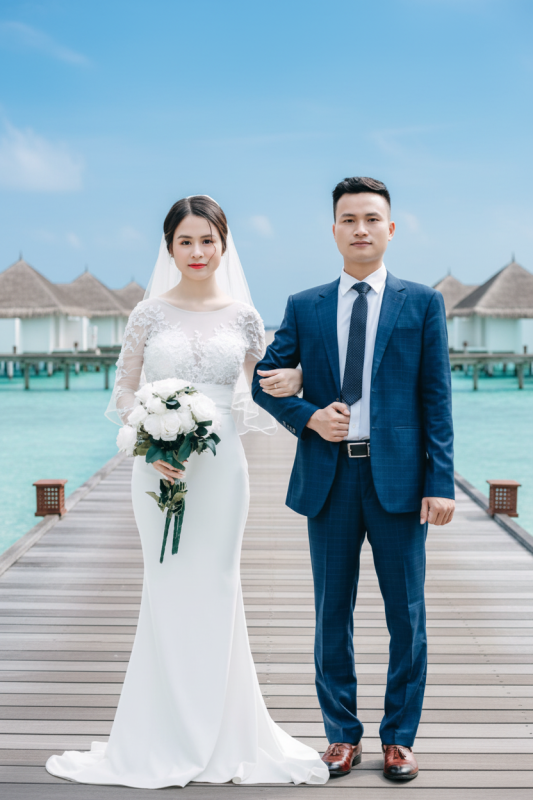 Thay nền ảnh cưới